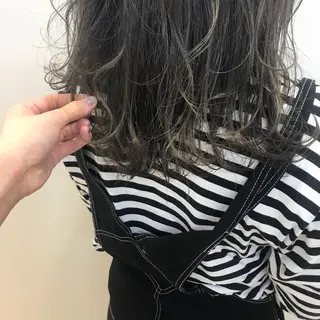 セミロング カラー riho/レイヤー/ ハイトーン/ブリーチのヘアスタイル
