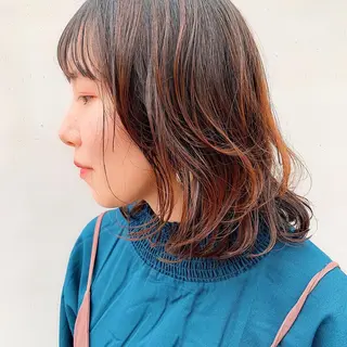 ミディアム 中川 竜誠のヘアスタイル