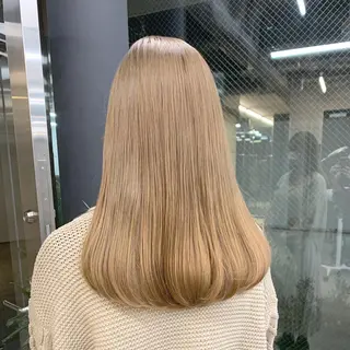 ミディアム カラー 透明感カラー✂︎ /縮毛矯正/YUKAのヘアスタイル