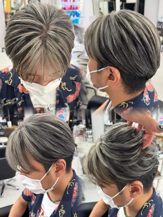ショート カラー メンズ メンズ特化美容師 カラー専門ぺーターのヘアスタイル