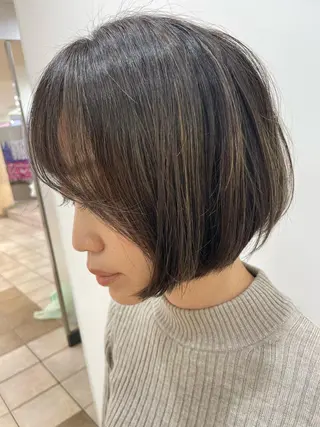 ショート カラー ハイライトカラー/ 艶カラー/ 徳川のヘアスタイル