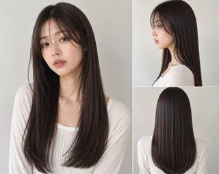ロング 佐々木 恵のヘアスタイル