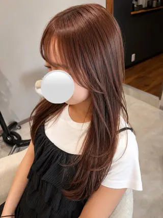 ロング 鏡原 実和のヘアスタイル