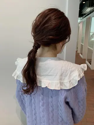 ロング カラー 片岡 由依のヘアスタイル