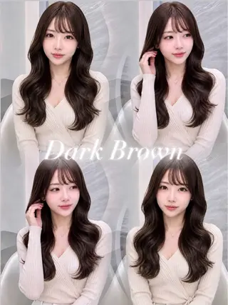 セミロング カラー ヘアアレンジ 🖤kana韓国ヘア 艶髪カラー特化🖤のヘアスタイル