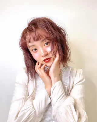 ミディアム カラー パーマ HIBIKI/原宿 ハッシュカット🪄のヘアスタイル