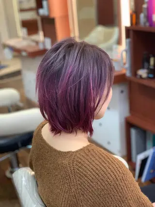 ショート カラー 左藤 翔平のヘアスタイル