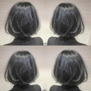 ミディアム カラー ヘアアレンジ 白髪ぼかしハイライト 茗荷谷駅徒歩2分のヘアスタイル
