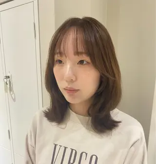 セミロング レイヤー・ハッシュ ・ウルフカット/川崎のヘアスタイル