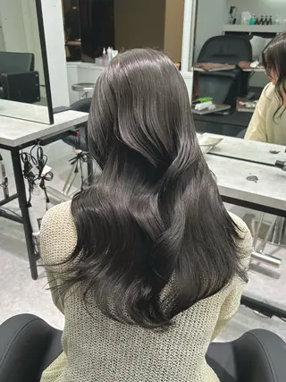 ロング カラー 渋谷/原宿♡PELE 縮毛矯正/ストレートのヘアスタイル