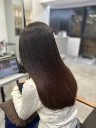 ロング 絶対綺麗な暖色カラー 🎯あります✨増渕✨のヘアスタイル