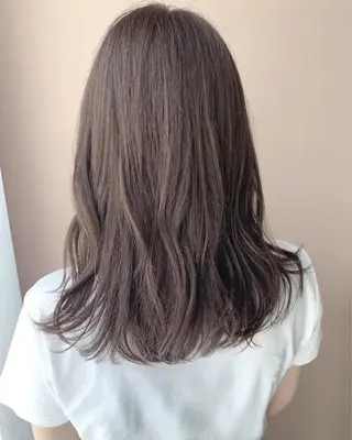 セミロング カラー hubhair レイヤー/透明感のヘアスタイル