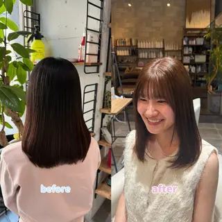 セミロング Glimpseあやね 🎀大濠/髪質改善のヘアスタイル