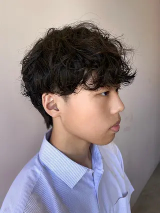 ショート パーマ メンズ マンツーマン施術✂︎ machikaのヘアスタイル