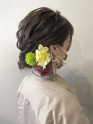セミロング カラー ヘアアレンジ 山口 浩之のヘアスタイル