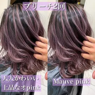 ロング ヘアアレンジ 白髪ぼかしハイライト 茗荷谷駅徒歩2分のヘアスタイル