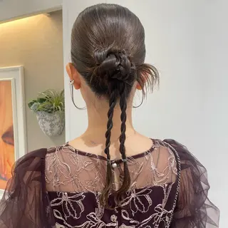 ヘアアレンジ 🎟ブリーチなし/艶 /暖色🎀くるみのヘアスタイル