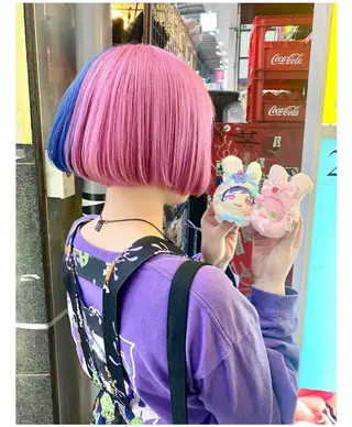 ショート カラー TSUNO🦖 派手髪/オタク美容師のヘアスタイル