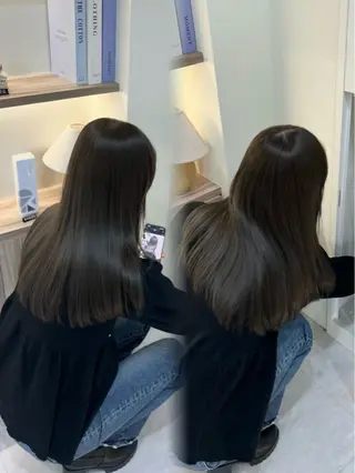 セミロング カラー Zina aimiのヘアスタイル