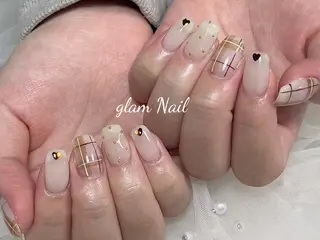 ネイル エツメ💅 長さ出し🎀デザインのネイルデザイン