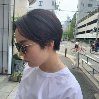 ショート 艶髪color💎髪 質改善ストレート大吉のヘアスタイル