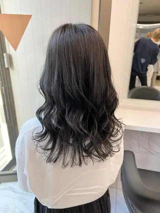 ロング カラー パーマ ヘアアレンジ メンズ キッズ ネイル マツエク・マツパ 上品＆韓国風 🥀海心🥀のヘアスタイル