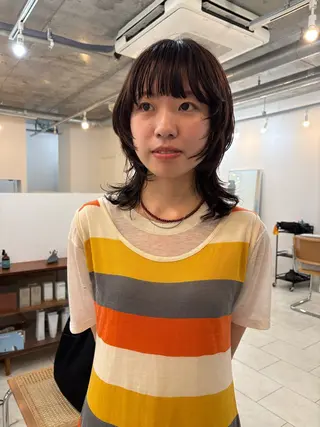 ミディアム カラー eri kinjoのヘアスタイル