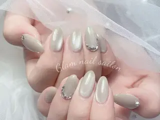 ネイル エツメ💅 長さ出し🎀デザインのネイルデザイン
