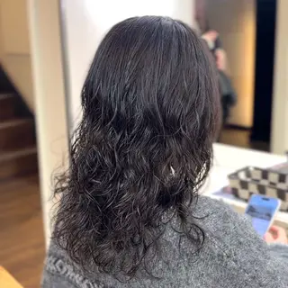 ミディアム パーマ 横浜パーマ🌐ボブ✨ 暖色カラーもえかのヘアスタイル