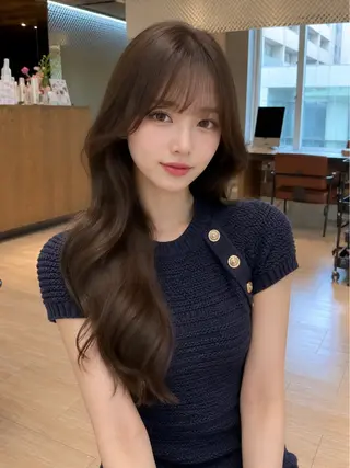 セミロング カラー 🎀韓国ヘア🎀 𝓡𝓲𝓷𝓱𝓪のヘアスタイル