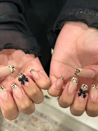 ネイル mellow:ｸﾙﾐ ﹡˖˟༝🎀˖˟ ༝のネイルデザイン
