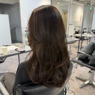 ロング カラー 顔周りレイヤー꙳⋆ ミディアム⌇SAKIのヘアスタイル