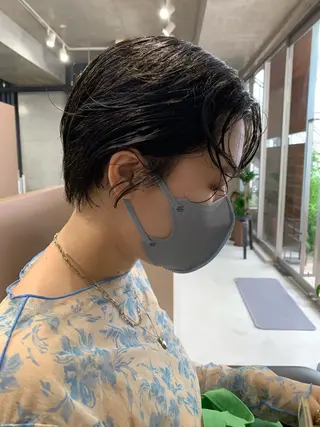 ショート パーマ ボブパーマコテ巻き風 パーマNo1深江秀平のヘアスタイル