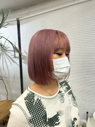 ミディアム 💜Noa /艶髪ハイトーン💫のヘアスタイル