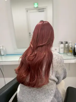 カラー 韓国風レイヤーカット 🇰🇷渋谷のヘアスタイル