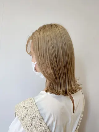 ミディアム ボブ/パーマ 村中　仁人のヘアスタイル