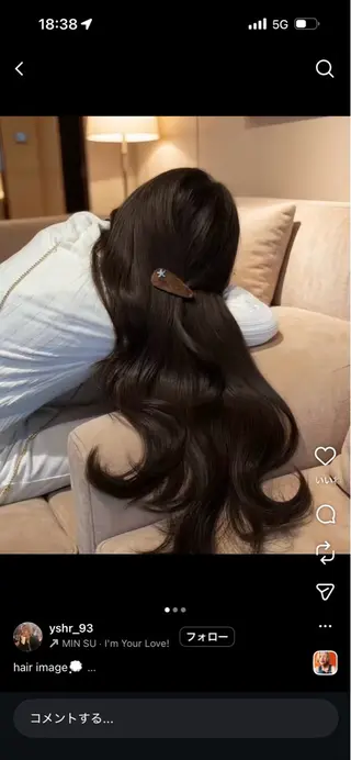 ロング カラー 🤍韓国艶ワンホン ヘアMayu🤍のヘアスタイル
