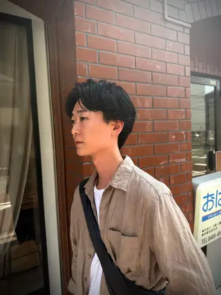 パーマ メンズ 保坂 駿太郎のヘアスタイル