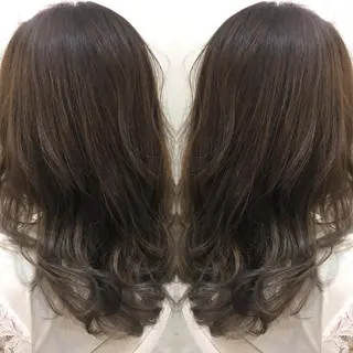 セミロング ロング カラー 髪質改善 中川　翔のヘアスタイル