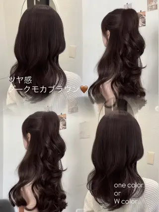 セミロング カラー 友田 那都のヘアスタイル