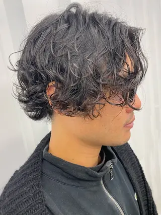 ミディアム パーマ メンズ ［似合わせヘア］ ✂︎OGURO✂︎のヘアスタイル