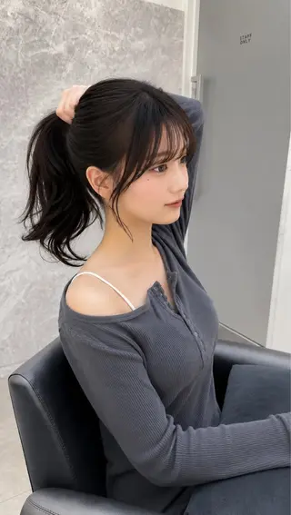 セミロング 髪質改善×韓国ヘア HIROのヘアスタイル