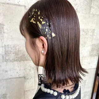 ミディアム 🫧レイナ 🫧 ツヤ髪/艶カラー🫧のヘアスタイル