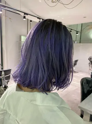 ミディアム カラー CHERIEブリーチ ダブルカラー 天神のヘアスタイル