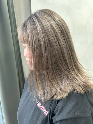 ミディアム カラー Acchon/心斎橋 💚ダブルカラーのヘアスタイル