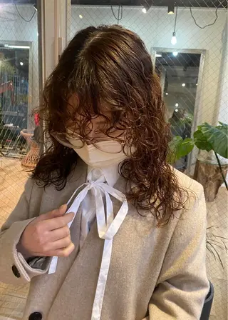 ロング カラー パーマ ヘアアレンジ ウルフカット モデル募集中！ミカのヘアスタイル