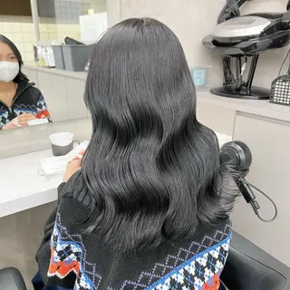 ミディアム カラー パーマ ヘアアレンジ メンズ キッズ ネイル マツエク・マツパ アイブロウ 🦋縮毛/韓国レイヤ ー/透明感カラー🦋のヘアスタイル