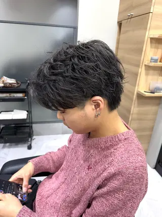 ショート パーマ メンズ 🌻メンズカット 落合諒🌻のヘアスタイル
