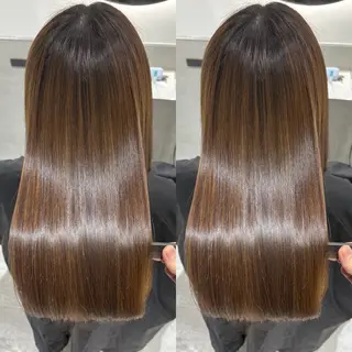 セミロング 髪質改善 縮毛矯正/ レイヤー/銀座/本木のヘアスタイル