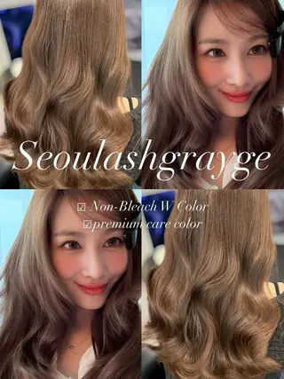 カラー セミロング 盛れ🎀韓国ヘア 美艶🇰🇷なるみのヘアスタイル